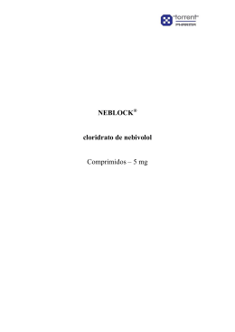 NEBLOCK cloridrato de nebivolol Comprimidos &ndash; 5 mg