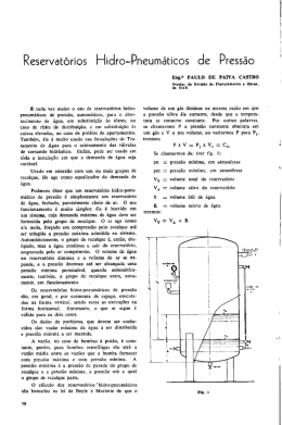 Reservat&oacute;rios Hidro-Pneum&aacute;ticos de Press&atilde;o