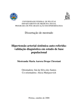 Dissertação de mestrado Hipertensão arterial sistêmica auto