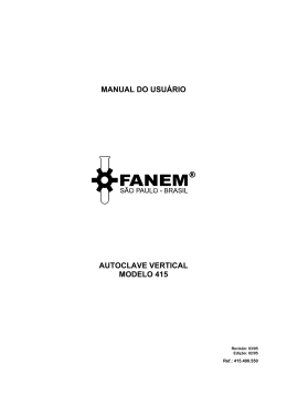 Manual Autoclave Vertical Modelo 415 - FANEM