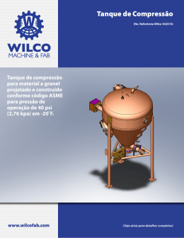 Tanque de Compressão - Wilco Machine & Fab, Inc.