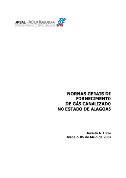 Normas Gerais de Fornecimento de Gás Canalizado