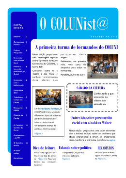 A primeira turma de formandos do COLUNI