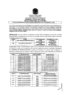 PODER JUDICIARIO JUSTIÇA FEDERAL JUIZADOS ESPECIAIS