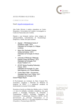 JO&Atilde;O PEDRO OLIVEIRA - Centro Cir&uacute;rgico de Coimbra