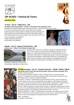 Programa | 20&ordm; Acaso Festival de Teatro