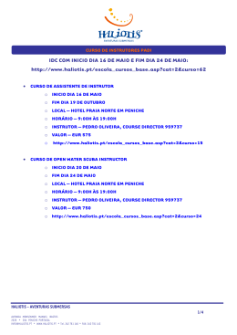 IDC COM INICIO DIA 16 DE MAIO E FIM DIA 24 DE MAIO: http