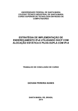 Giovani Pereira Nunes - Redes de Computadores UFSM