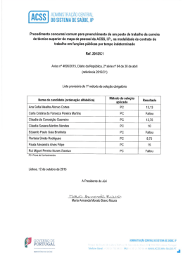 ADMINISTRA&Ccedil;&Atilde;O CENTRAL Dl] SISTEMA DE SAUDE, IP