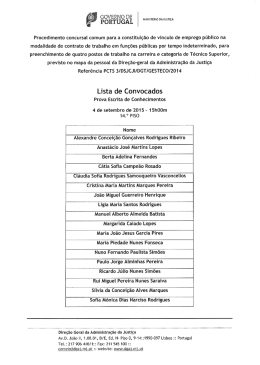 Procedimento concursal comum para a constituição de vinculo de