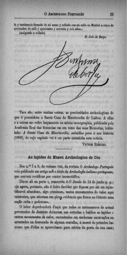 As l&aacute;pides do Museu Archeol&oacute;gico de Diu