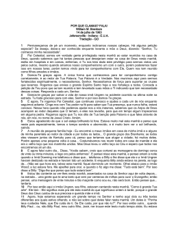 POR QUE CLAMAS? FALA! William M. Branham 14 de julho de