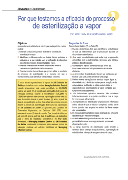 Por que testamos a efic&aacute;cia do processo de esteriliza&ccedil;&atilde;o a