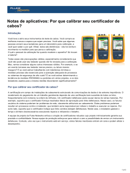Por que calibrar seu certificador de cabos?