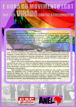 Por que criminalizar a homofobia? - CSP