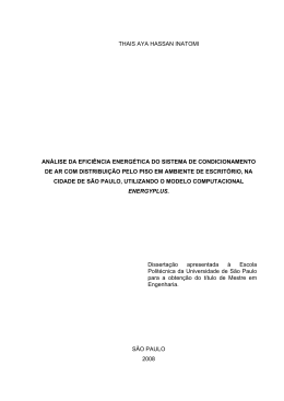 An&aacute;lise da efici&ecirc;ncia energ&eacute;tica do sistema de condicionamento de