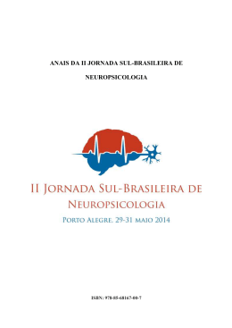 anais da ii jornada sul-brasileira de neuropsicologia