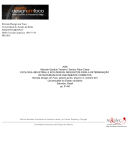 Redalyc. Ecologia industrial e eco-design: requisitos para a