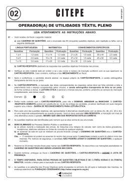 Prova - Funda&ccedil;&atilde;o Cesgranrio
