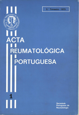 1973 Volume 1, 3º Trimestre - Acta Reumatológica Portuguesa