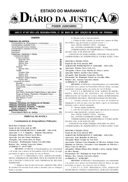 di&aacute;rio da justi&ccedil;a - Portal do Poder Judici&aacute;rio do Estado do Maranh&atilde;o
