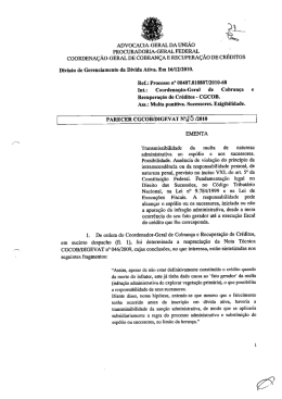 Parecer CGCOB/DIGEVAT nº 25/2010, de 16 de dezembro de 2010.