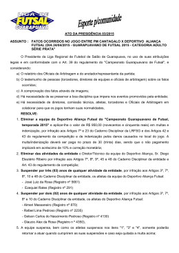ato da presidência 03 - 2015 - cantagalo x deportivo aliança