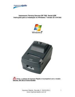 Impressora T&eacute;rmica Daruma DR 700L Serial-USB
