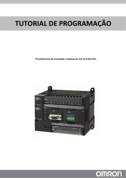 Tutorial Instala&ccedil;&atilde;o e Backup CLP CP1