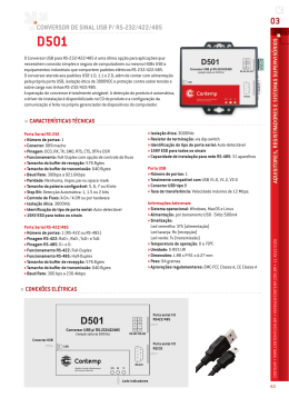 CONVERSOR DE SINAl USB P/ RS-232/422/485 D501