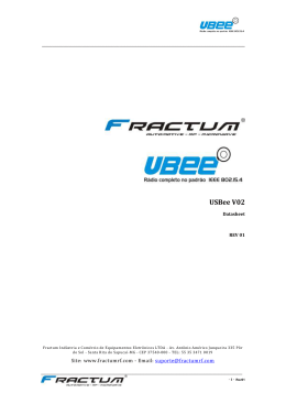 Datasheet USBEE - Fractum Ind&uacute;stria e Com&eacute;rcio de Equipamentos