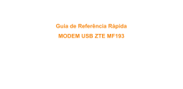 Guia de Referência Rápida MODEM USB ZTE MF193