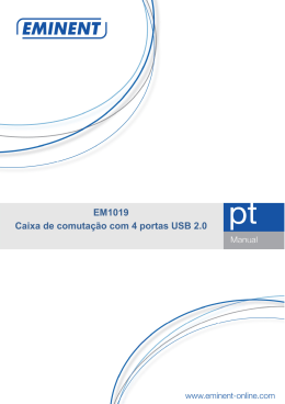 EM1019 Caixa de comutação com 4 portas USB 2.0