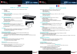kiosk 3.5&Prime; - quick starter guide kiosk 3,5&Prime; - utilisation rapide