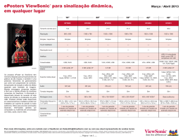 ePosters ViewSonic&reg; para sinaliza&ccedil;&atilde;o din&acirc;mica, em qualquer lugar