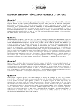 resposta esperada &ndash; l&iacute;ngua portuguesa e literatura