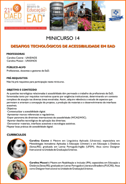 Desafios tecnológicos de acessibilidade em EaD