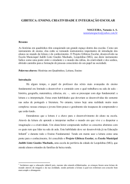 gibiteca: ensino, criatividade e integra&ccedil;&atilde;o escolar