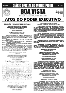 dom n&ordm; 3717.indd - Prefeitura Municipal de Boa Vista