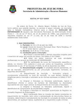 Edital de Processo Seletivo Interno para Auxiliar de Enfermagem II