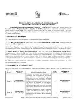 Processo Seletivo - Instrutor N&ordm; 07/2010