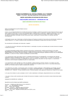 EDITAL n&ordm; 029 - DISPONIBILIZADO EM 25/09/2014