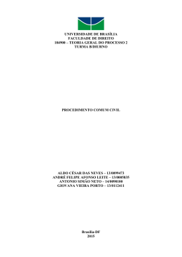 2015-1 Resumo Procedimento Comum Civil B