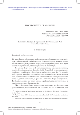 PROCEDIMENTOS ORAIS: BRASIL Antonio ScarancE FErnanDES