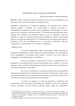 (Alimentos a&ccedil;&atilde;o fixa&ccedil;&atilde;o e execu&ccedil;&atilde;o definitivo)