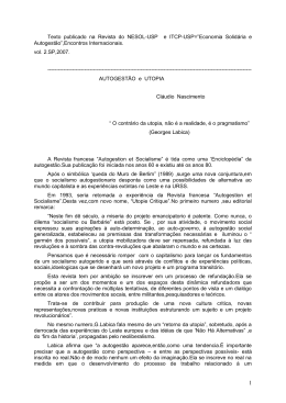 economia solidaria e utopia