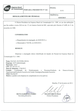 portaria &ndash; presi n&ordm; 164 &ndash; demiss&atilde;o &ndash; rafael oliveira silva
