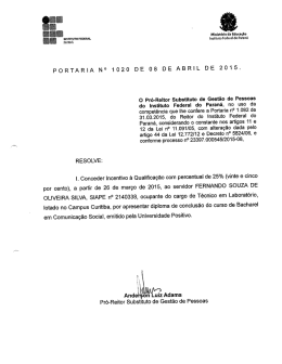 Fernando Souza de Oliveira Silva &ndash; Incentivo &agrave; Qualifica&ccedil;&atilde;o