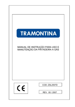 MANUAL DE INSTRU&Ccedil;&Atilde;O PARA USO E MANUTEN&Ccedil;&Atilde;O DA