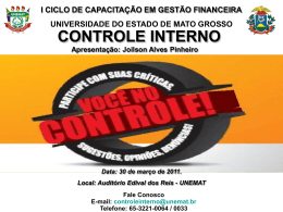 O Controle Interno - Joilson Alves Pinheiro